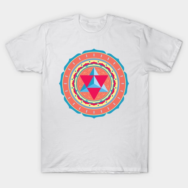 Merkaba Mandala T-Shirt by GalacticMantra